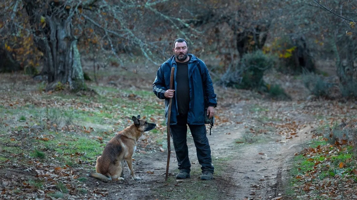 Beasts of different species: Ménochet and dog haunt the forests in "As Bestas" / Photo courtesy of Latido Films, Greenwich Entertainment & Curzon
