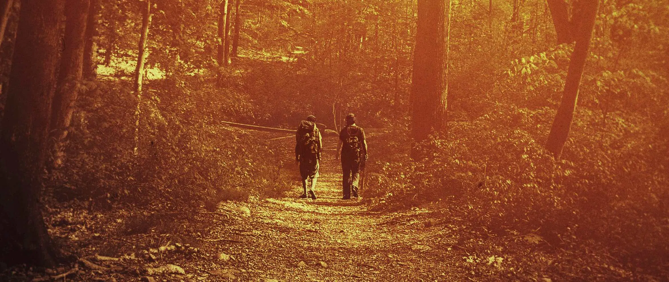 Into the wild: Gardner and Cronheim enter the forest in the movie: The Battery / Photo courtesy of O hannah Films.